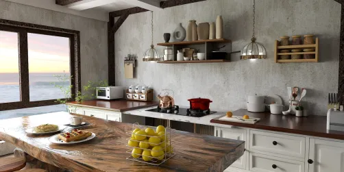 Rustic & industrial kitchen design.. 
