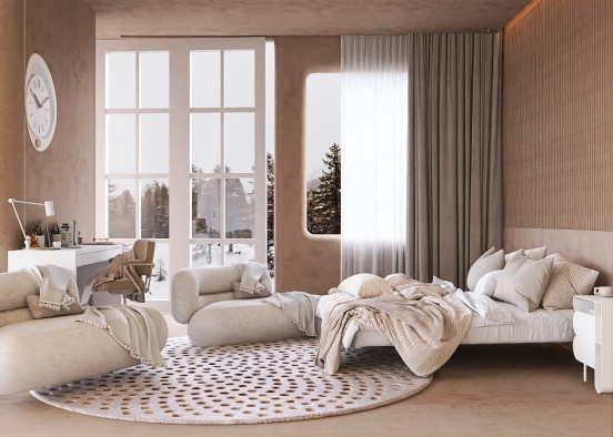 cozy room in the snow Design Rendering