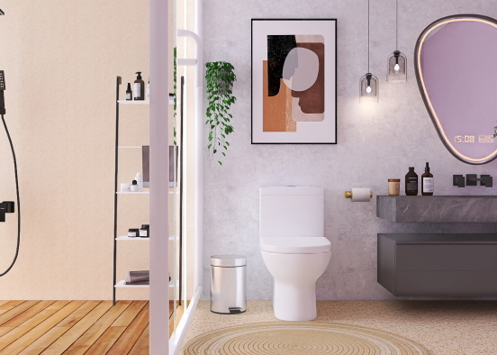 a wonderful functional bathroom and sophistication Design Rendering