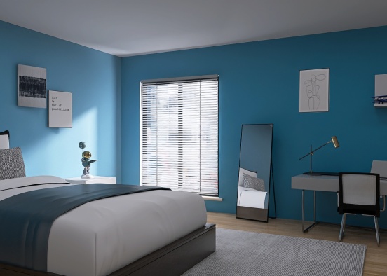 Simple blue room… 🩵 Design Rendering
