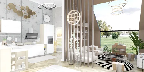 living and kitchen for small apartment 