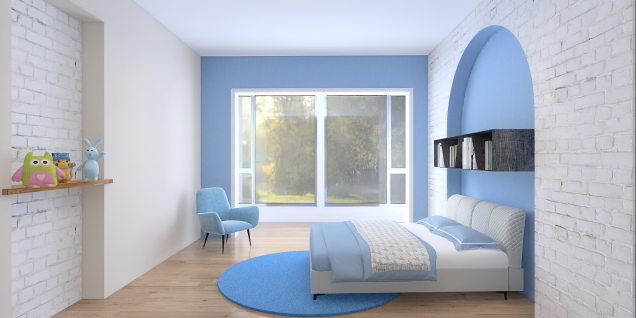 soft blue bedroom 💙 
