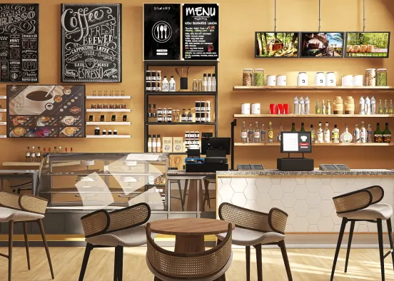 Cafe…just cafe☕️ Design Rendering