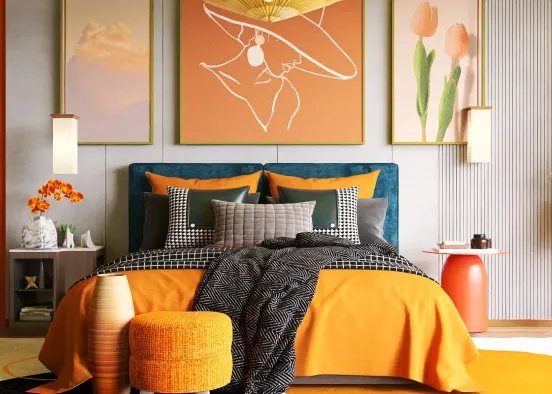 # warm orange Renderização de Design