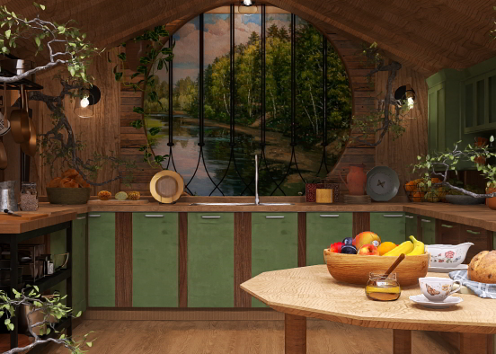 The Hobbit's little kitchen Design Rendering