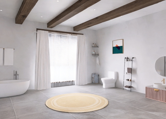 Simple bathroom 🪨 Design Rendering