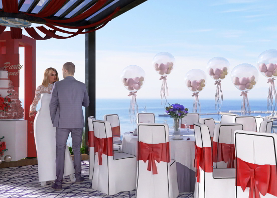 boda a orillas del mar. Design Rendering