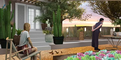 Patio de la casa 