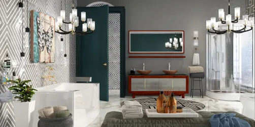 A cozy bathroom 