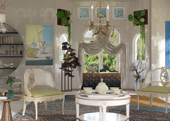 Tea Room in Provence Design Rendering