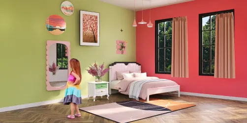 Green and pink 💗💚 duo color challend 