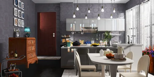 # My kitchen and dining room , love to eat