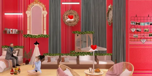 Romantic room for Chinese couple on valentine's