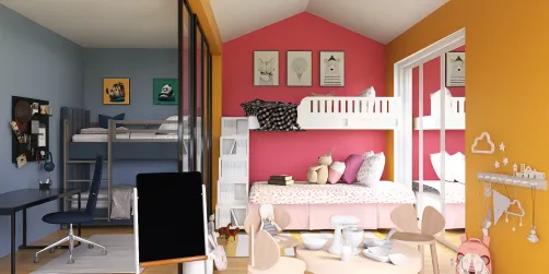 Kinderzimmer für 4 Kinder 