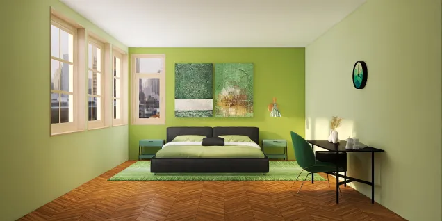 Green themed room