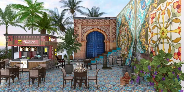 Coffee shop in Morocco.