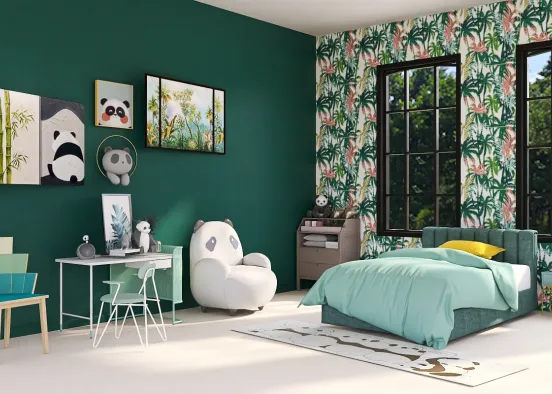 Panda room Design Rendering