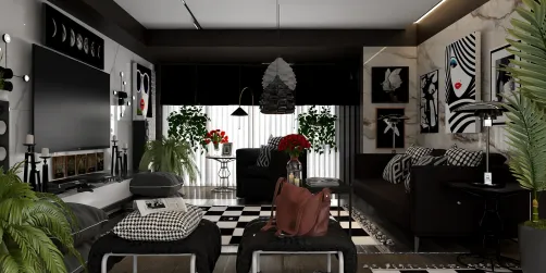 Living room 🤍🖤