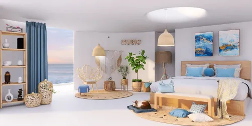 Beach  boho bedroom style💧☀️