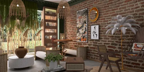 Sitting area and office 