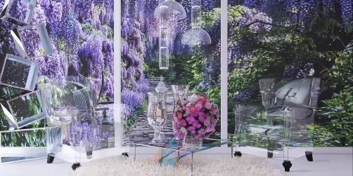 Glass themed room