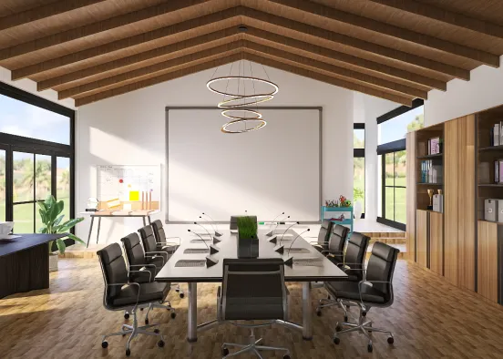 Rustic relaxed School lounge suite conference room Design Rendering
