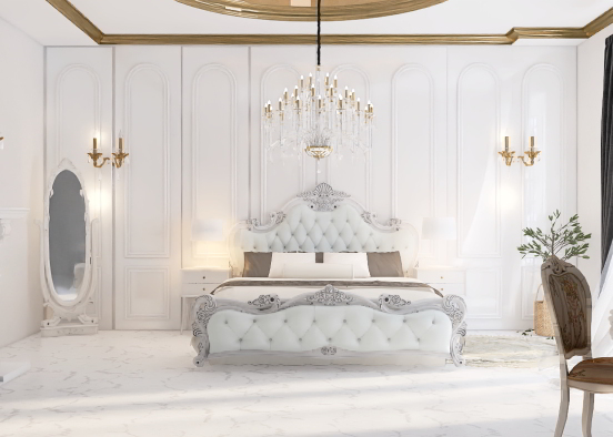 Bedroom baroque style  Design Rendering