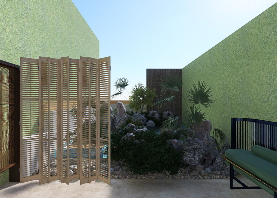 tropical public pool Design Rendering