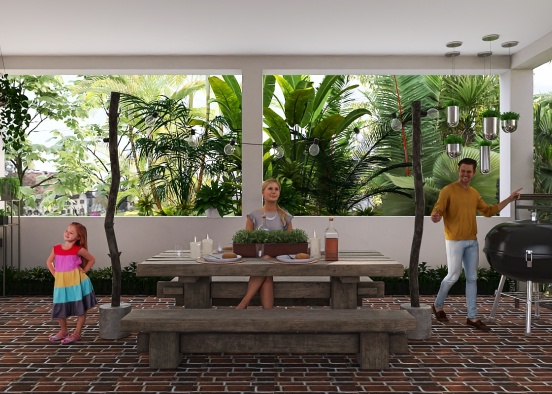 Vacation in Rainforest Resort Design Rendering
