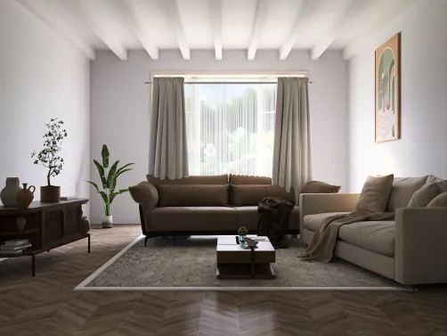 Living room grey - minimalistic 
