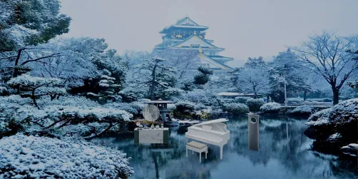 Updated Osaka castle winter