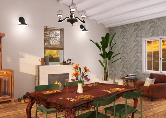 The dining room. Design Rendering