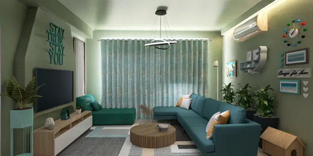 Living Room #green theme#
