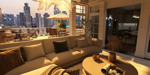 Big City Rooftop (3D)