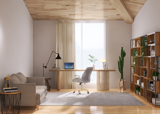 Calm Home office Design Rendering