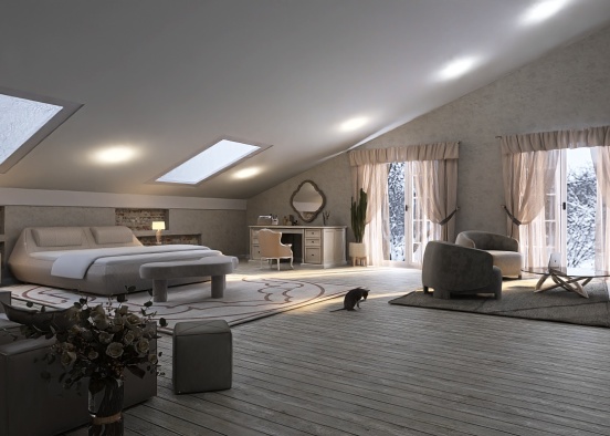 Big mansion bedroom 💵 Design Rendering