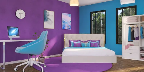 The purple and blue 