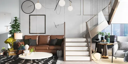 Retro Modern Family Room