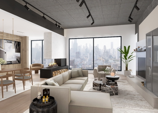 New York Penthouse Apartment  Design Rendering