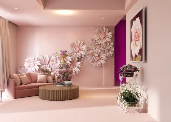 Pink flower room🌸🌸 Design Rendering