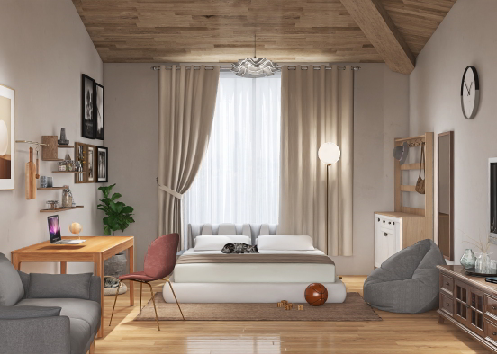 Aesthetic Bedroom  Design Rendering