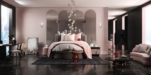 Dusty rose bedroom 