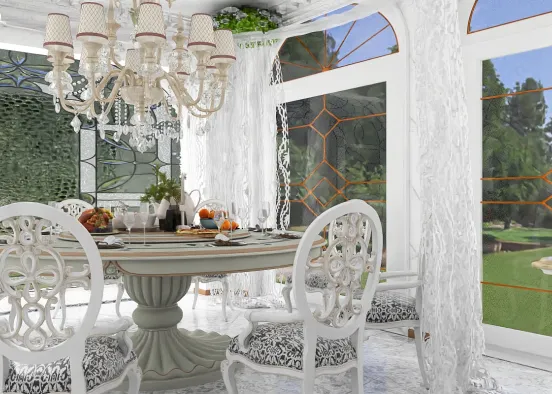 # Sunroom dining  Renderização de Design