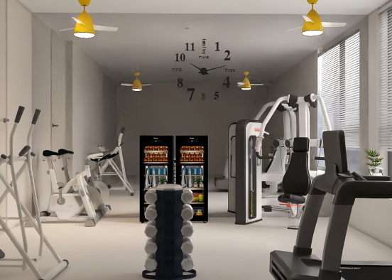 Simple vibe for Gym Design Rendering