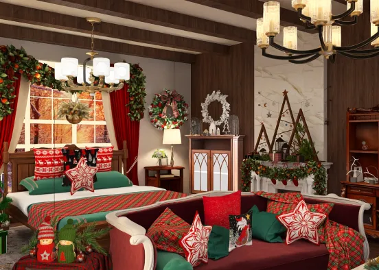 # Christmas Room Renderização de Design