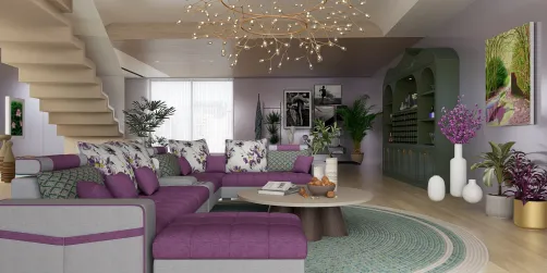 purple floral 