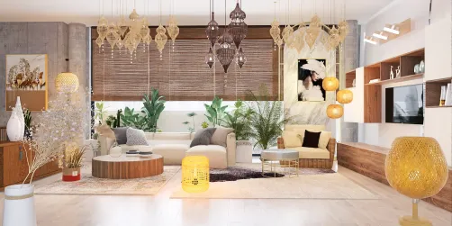 Bohemian living room 💡