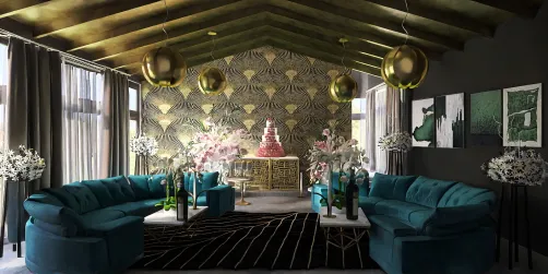 Luxury wedding after party.