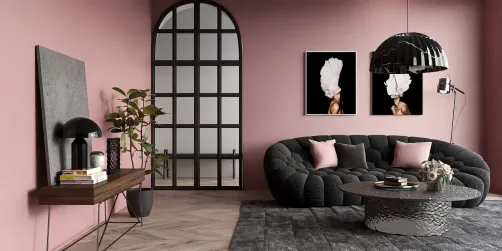 Blush & black
