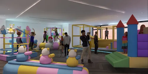 Inside kids play ground